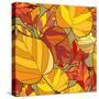 Background with Autumn Leaves-lolya1988-Stretched Canvas