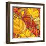 Background with Autumn Leaves-lolya1988-Framed Art Print