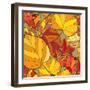 Background with Autumn Leaves-lolya1988-Framed Art Print