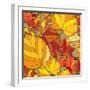 Background with Autumn Leaves-lolya1988-Framed Art Print