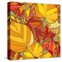 Background with Autumn Leaves-lolya1988-Stretched Canvas