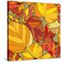 Background with Autumn Leaves-lolya1988-Stretched Canvas