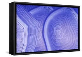 Background with Blue Agate Structure-Dr Alex-Framed Stretched Canvas