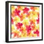 Background with Colorful Flowers-Naddiya-Framed Art Print