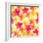 Background with Colorful Flowers-Naddiya-Framed Art Print