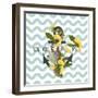 Background with Flowers Dandelion and Anchor-Rasveta-Framed Art Print