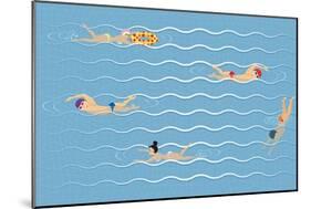 Background with Swimming Pool-Milovelen-Mounted Premium Giclee Print