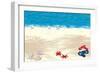 Background with Tropical Sand Beach-Milovelen-Framed Art Print