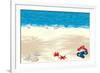 Background with Tropical Sand Beach-Milovelen-Framed Premium Giclee Print