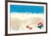 Background with Tropical Sand Beach-Milovelen-Framed Premium Giclee Print