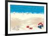 Background with Tropical Sand Beach-Milovelen-Framed Premium Giclee Print