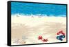 Background with Tropical Sand Beach-Milovelen-Framed Stretched Canvas