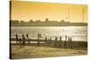 Backlight at Men Playing Soccer at the Beach of Bukha, Musandam, Oman, Middle East-Michael Runkel-Stretched Canvas