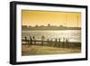 Backlight at Men Playing Soccer at the Beach of Bukha, Musandam, Oman, Middle East-Michael Runkel-Framed Photographic Print