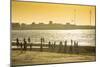 Backlight at Men Playing Soccer at the Beach of Bukha, Musandam, Oman, Middle East-Michael Runkel-Mounted Photographic Print