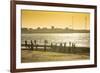 Backlight at Men Playing Soccer at the Beach of Bukha, Musandam, Oman, Middle East-Michael Runkel-Framed Photographic Print