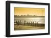 Backlight at Men Playing Soccer at the Beach of Bukha, Musandam, Oman, Middle East-Michael Runkel-Framed Photographic Print