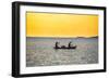 Backlight of Fishermen in a Little Fishing Boat at Sunset-Michael Runkel-Framed Photographic Print