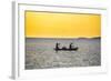 Backlight of Fishermen in a Little Fishing Boat at Sunset-Michael Runkel-Framed Photographic Print