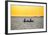 Backlight of Fishermen in a Little Fishing Boat at Sunset-Michael Runkel-Framed Photographic Print