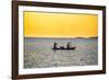 Backlight of Fishermen in a Little Fishing Boat at Sunset-Michael Runkel-Framed Photographic Print