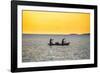 Backlight of Fishermen in a Little Fishing Boat at Sunset-Michael Runkel-Framed Photographic Print