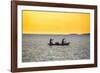 Backlight of Fishermen in a Little Fishing Boat at Sunset-Michael Runkel-Framed Photographic Print