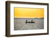 Backlight of Fishermen in a Little Fishing Boat at Sunset-Michael Runkel-Framed Photographic Print