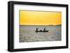 Backlight of Fishermen in a Little Fishing Boat at Sunset-Michael Runkel-Framed Photographic Print