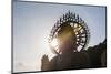 Backlight of the Golden Maitreya Statue, BeopjUSA Temple Complex, South Korea-Michael Runkel-Mounted Photographic Print