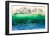 Backlit Beauty-Powerful wave breaking on super shallow reef, Hawaii-Mark A Johnson-Framed Photographic Print