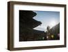 Backlit Golden Maitreya Statue, Beopjusa Temple Complex, South Korea, Asia-Michael-Framed Photographic Print