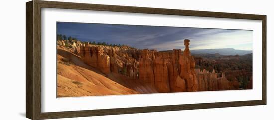 Backlit Hoodoos and Thor's Hammer at Sunrise, Bryce Canyon National Park, Utah, USA-Lee Frost-Framed Photographic Print