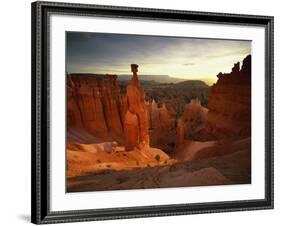 Backlit Hoodoos and Thor's Hammer, Bryce Canyon National Park, Utah, USA-Lee Frost-Framed Photographic Print