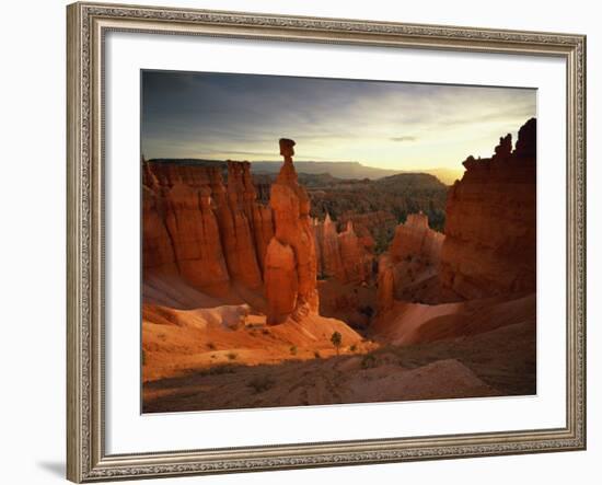 Backlit Hoodoos and Thor's Hammer, Bryce Canyon National Park, Utah, USA-Lee Frost-Framed Photographic Print