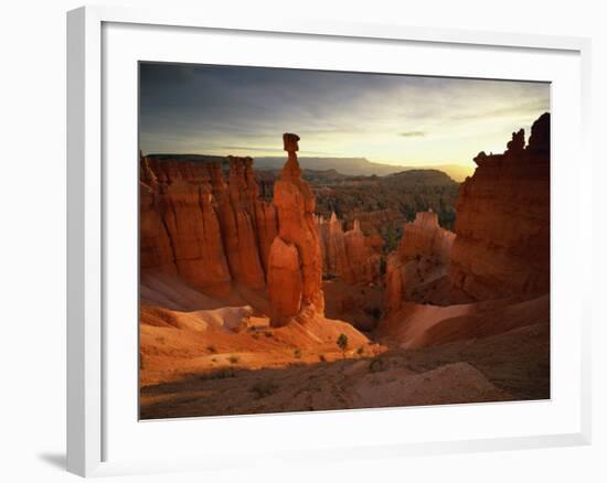 Backlit Hoodoos and Thor's Hammer, Bryce Canyon National Park, Utah, USA-Lee Frost-Framed Photographic Print