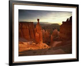 Backlit Hoodoos and Thor's Hammer, Bryce Canyon National Park, Utah, USA-Lee Frost-Framed Photographic Print