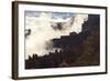 Backlit Red Ridges Surrounded by the Clouds of an Early Morning Temperature Inversion-Eleanor-Framed Photographic Print