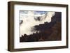 Backlit Red Ridges Surrounded by the Clouds of an Early Morning Temperature Inversion-Eleanor-Framed Photographic Print