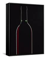 Backlit Shot of a Bottle of Red Wine-Lee Frost-Framed Stretched Canvas