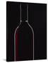 Backlit Shot of a Bottle of Red Wine-Lee Frost-Stretched Canvas