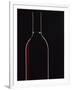 Backlit Shot of a Bottle of Red Wine-Lee Frost-Framed Photographic Print