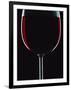 Backlit Shot of a Glass of Red Wine-Lee Frost-Framed Photographic Print