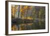 Backlit Trees on Lake Ogle in Autumn in Brown County Sp, Indiana-Chuck Haney-Framed Photographic Print