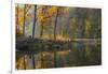 Backlit Trees on Lake Ogle in Autumn in Brown County Sp, Indiana-Chuck Haney-Framed Photographic Print