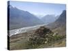 Backlit View of Kee Gompa Monastery Complex from Above, Spiti, Himachal Pradesh, India-Simanor Eitan-Stretched Canvas