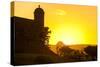 Backlit Watchtower of the Fortress of Fortaleza San Felipe, Puerto Plata, Dominican Republic-Michael Runkel-Stretched Canvas
