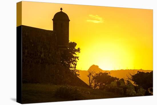 Backlit Watchtower of the Fortress of Fortaleza San Felipe, Puerto Plata, Dominican Republic-Michael Runkel-Stretched Canvas