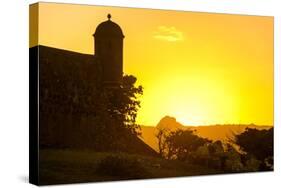 Backlit Watchtower of the Fortress of Fortaleza San Felipe, Puerto Plata, Dominican Republic-Michael Runkel-Stretched Canvas