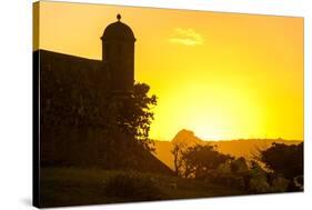 Backlit Watchtower of the Fortress of Fortaleza San Felipe, Puerto Plata, Dominican Republic-Michael Runkel-Stretched Canvas